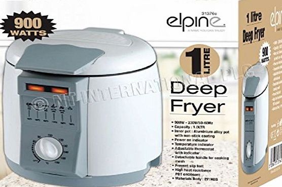 Fun Daisy Home Series 1L Litre Deep Fat Fryer Fry Kitchen Oil 900W Non Stick Lid Compact Chip Fry Fish