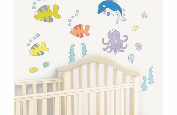 Fun To See Undersea Adventure Nursery, Bedroom and Bathroom Wall Stickers