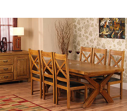 Brittany Oak Extending Dining Set