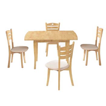 Cady Rectangular Extending Dining Set in Natural