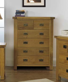 Clarimonde Solid Oak 2+4 Drawer Chest