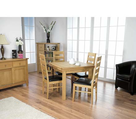 Rhode Oak Draw Leaf Dining Set