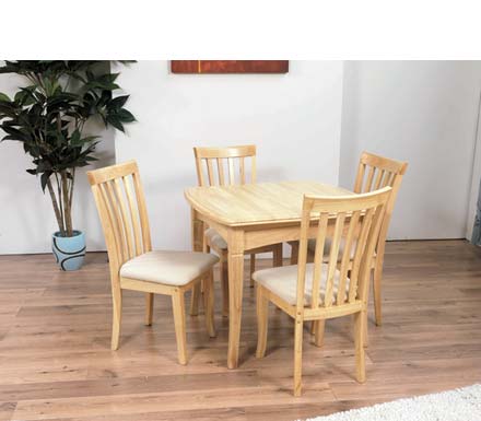 Furniture Link Sierra Small Extending Natural Dining Set