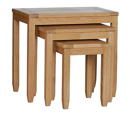 Furniture Link Staten Oak Nest Of Tables