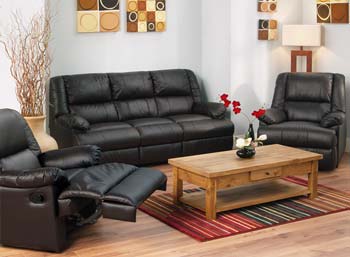 Zio Reclining Leather Suite