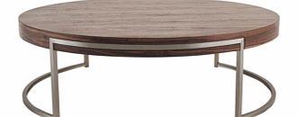 Furniture Village Solar Walnut Round Coffee Table