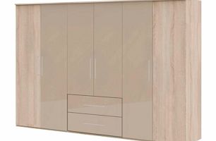 Furniture Village Timba 6 door combi wardrobe with 4 polished