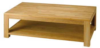 Absolue Solid Teak Rectangular Coffee Table