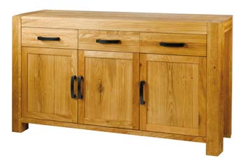 Acadie Solid Oak 3 Door 3 Drawer Sideboard