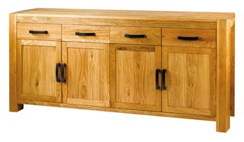 Acadie Solid Oak 4 Door 4 Drawer Sideboard