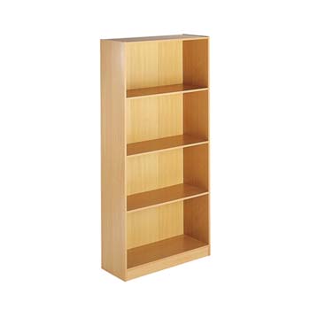 Adam 4 Shelf Bookcase in Beech