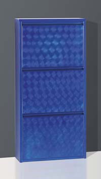 Adena 3 Drawer Shoe Cabinet in Blue