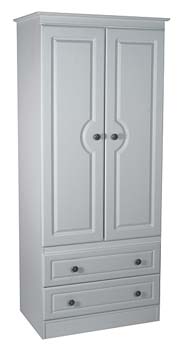 Amelie White 2 Door 2 Drawer Wardrobe