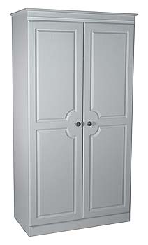 Amelie White Wide 2 Door Wardrobe