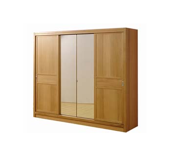 Aragon Mirrored Sliding 3 Door Wardrobe in