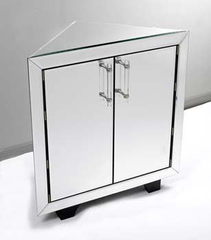 Furniture123 Art Mirrored Corner Sideboard