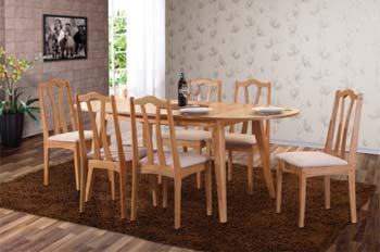 Ashby Ash Extending Oval Dining Set