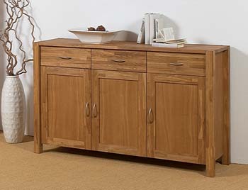 Furniture123 Basel Oak 3 Door Sideboard - WHILE STOCKS LAST!