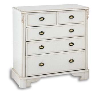 Beau White 5 Drawer Chest