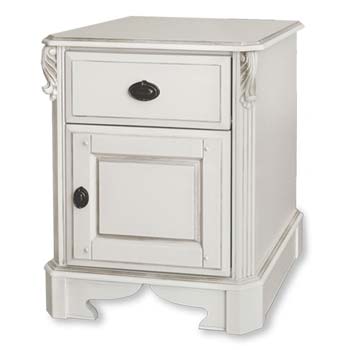 Beau White Bedside Cabinet