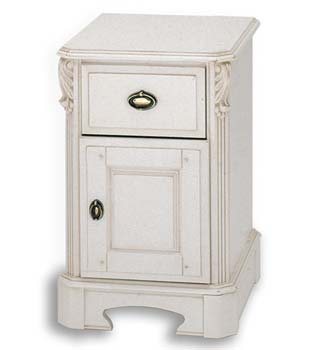 Beau White Narrow Bedside Cabinet