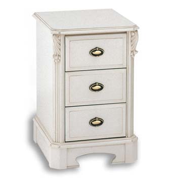 Beau White Narrow Bedside Chest