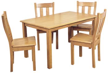 Furniture123 Beech Rectangular Dining Set