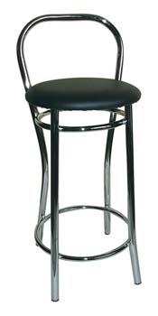 Furniture123 Bistro Chrome Stool