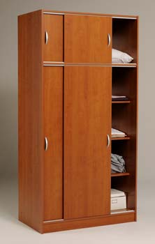 Furniture123 Blithe Sliding 2 Door Wardrobe in Wild Cherry