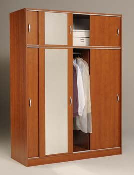 Furniture123 Blithe Sliding 3 Door Mirrored Wardrobe in Wild