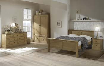 Bourne Bedroom Set with Wide Wardrobe