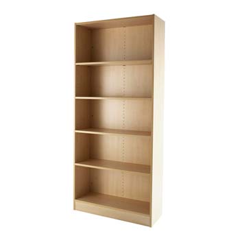 Furniture123 Bromley 5 Shelf Bookcase in Maple