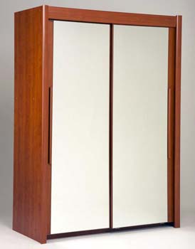 Furniture123 Brooke 2 Door Mirrored Wardrobe in Wild Cherry