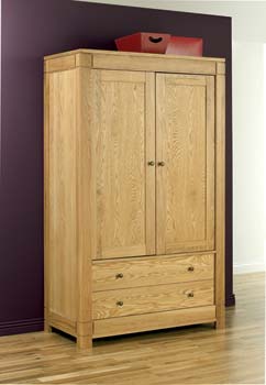 Brussels Oak Large Double Wardrobe