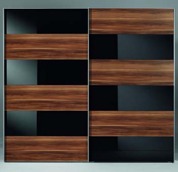 Furniture123 Cado Wardrobe in Walnut and Black