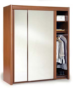 Furniture123 Carla Double Wardrobe in Lugano Cherry