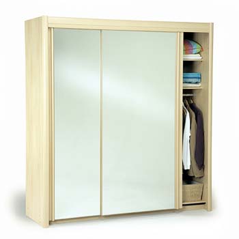 Furniture123 Carla Wide Double Wardrobe in Light Beech