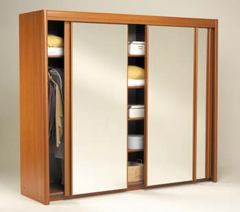 Furniture123 Carlene Triple Wardrobe in Lugano Cherry