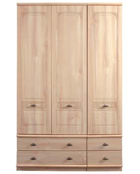 Caxton Furniture Flora 3 Door 4 Drawer Wardrobe