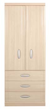 Caxton Furniture Strata 2 Door 3 Drawer Wardrobe