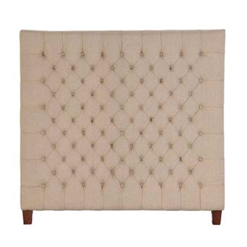 Furniture123 Celine Buttoned Linen Kingsize Headboard