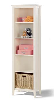 Cello White Narrow Bookcase