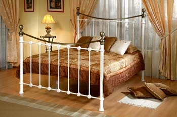 Chambers White Metal Bedstead