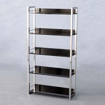 Charisma High Gloss 5 Shelf Bookcase in Black