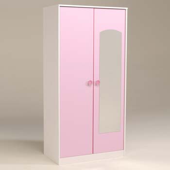 Charli Kids 2 Door Mirrored Wardrobe