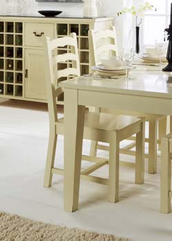 Claudia Cream Slat Back Dining Chairs (pair)