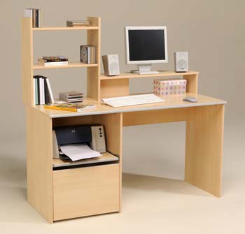 Furniture123 Coby Computer Desk in Light Beech