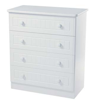 Furniture123 Cornwall White 4 Drawer Chest