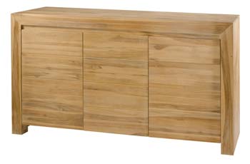 Cosmos Bleached Solid Teak 3 Door Sideboard