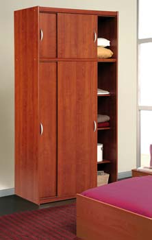 Furniture123 Cyclone Sliding 3 Door Wardrobe in Wild Cherry